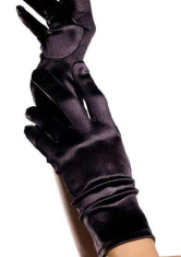 Elegante kurze Satin Handschuhe in diversen Farben