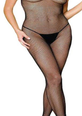 Netz Spaghetti-Träger Catsuit ouvert